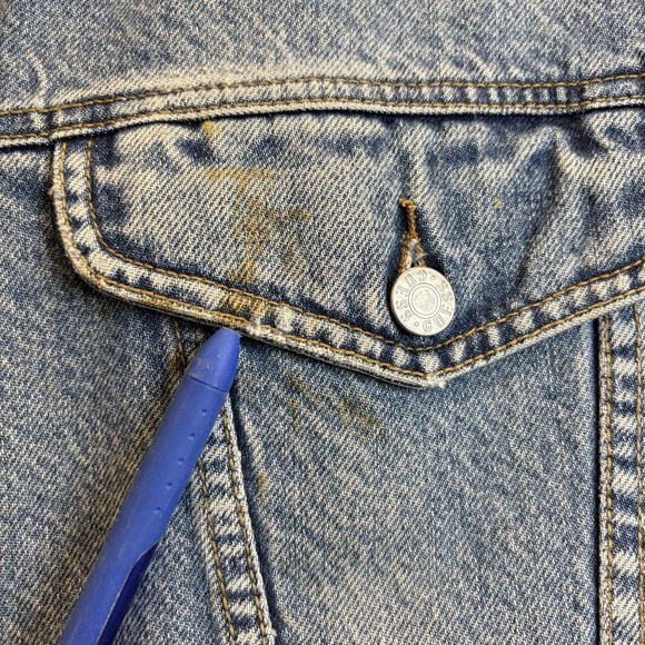 Guess Denim Jean Vest Georges Marciano Men's XL Style 10804 VTG 80's Distressed - Picture 4 of 16